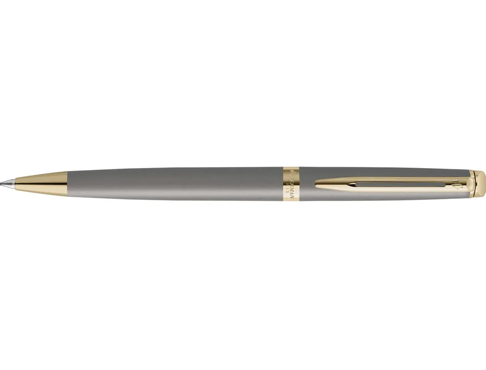 Stylo-bille waterman hemisphere metallic retractable clip pointe moyenne encre bleue coloris