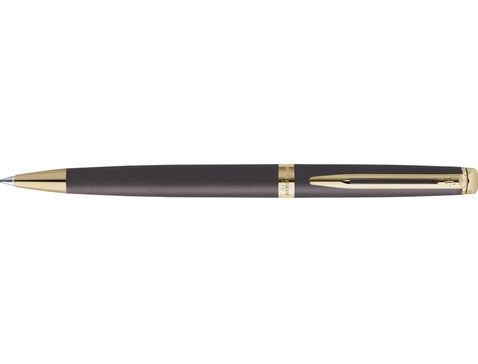 Stylo-bille waterman hemisphere metallic retractable clip pointe moyenne encre bleue coloris