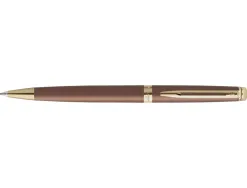 Stylo-bille waterman hemisphere metallic retractable clip pointe moyenne encre bleue coloris