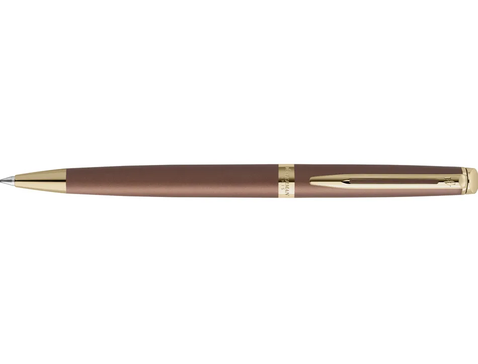Stylo-bille waterman hemisphere metallic retractable clip pointe moyenne encre bleue coloris