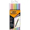 Stylo-feutre bic intensity dual tip mixte standard pastel pack de 6