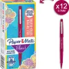 Stylo-feutre paper mate flair original pointe moyenne 1mm longue durée de vie coloris magenta