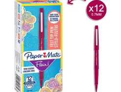 Stylo-feutre paper mate flair original pointe moyenne 1mm longue durée de vie coloris magenta