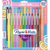 Stylo-feutre paper mate flair original pointe moyenne 1mm longue durée de vie pochette 24 coloris assortis candy pop