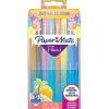 Stylo-feutre paper mate flair tropical pointe moyenne 1mm longue durée de vie pochette 16 coloris assortis