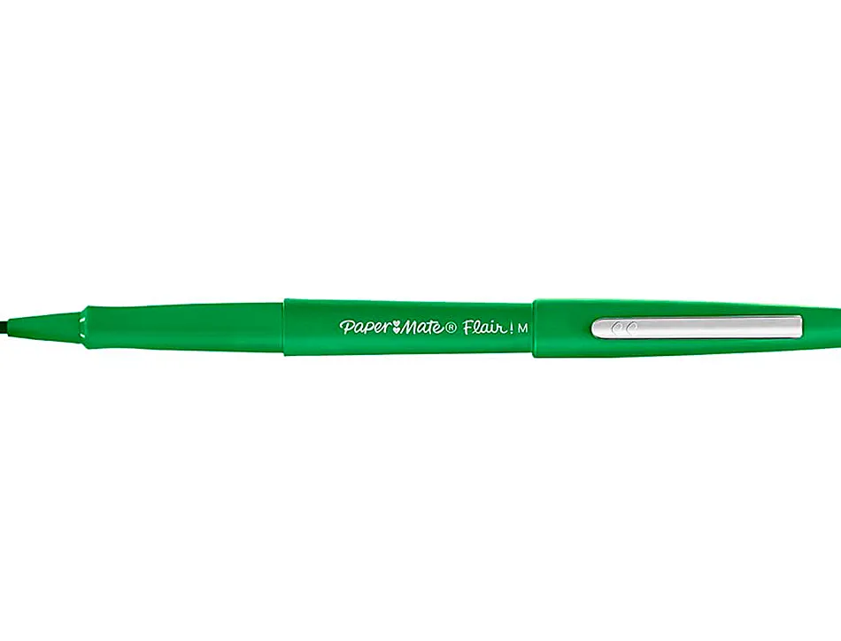 Stylo-feutre paper mate flair original pointe moyenne 1mm longue durée de vie coloris vert