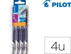 Stylo-feutre pilot evolutive pointe moyenne coloris noir bleu rouge vert set de 4 unités