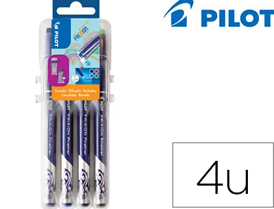 Stylo-feutre pilot evolutive pointe moyenne coloris noir bleu rouge vert set de 4 unités