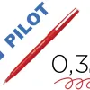 Stylo-feutre pilot fineliner écriture fine 0.3mm pointe polyacétate baguée encre liquide permet copies carbone rouge