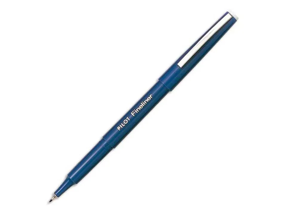 Stylo-feutre pilot fineliner écriture fine 0.3mm pointe polyacétate baguée encre liquide permet copies carbone bleu