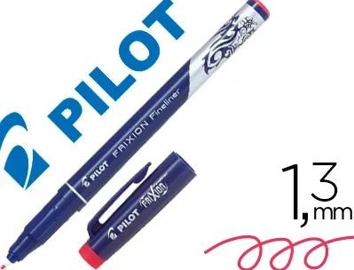 Stylo-feutre pilot frixion fineliner pointe 1.3mm coloris rouge