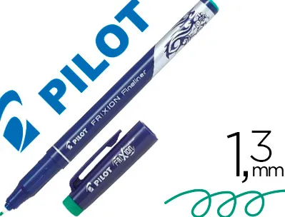 Stylo-feutre pilot frixion fineliner pointe 1.3mm coloris vert