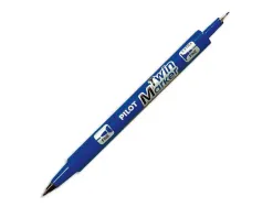 Stylo-feutre pilot twin marker pointe fibre polyester fine 0.4mm et large 0.5mm tous supports coloris bleu