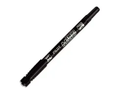 Stylo-feutre pilot twin marker pointe fibre polyester fine 0.4mm et large 0.5mm tous supports coloris noir