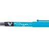 Stylo-feutre pilot v sign pen écriture moyenne 0.6mm pointe fibre polyester encre intense liquide coloris turquoise
