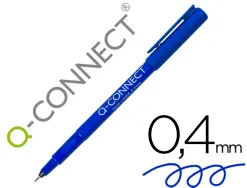Stylo-feutre q-connect écriture fine 0.4mm pointe extra-fine corps couleur encre bleu