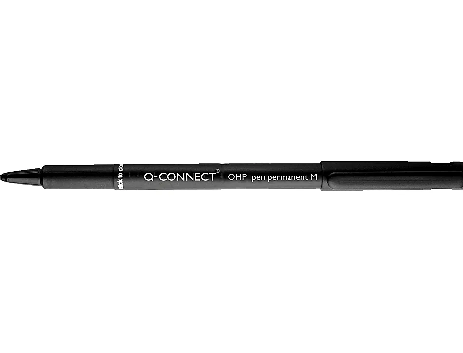 Stylo-feutre q-connect ohp pen permanent pointe moyenne multi-supports cd/dvd plastique coloris noir