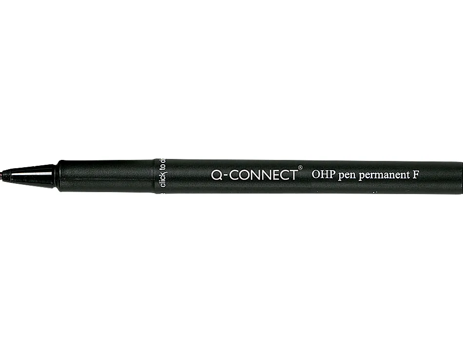 Stylo-feutre q-connect ohp pen permanent pointe fine multi-supports cd/dvd plastique coloris noir