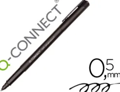 Stylo-feutre q-connect ohp pen permanent pointe fine multi-supports cd/dvd plastique coloris noir