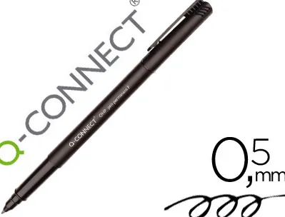 Stylo-feutre q-connect ohp pen permanent pointe fine multi-supports cd/dvd plastique coloris noir