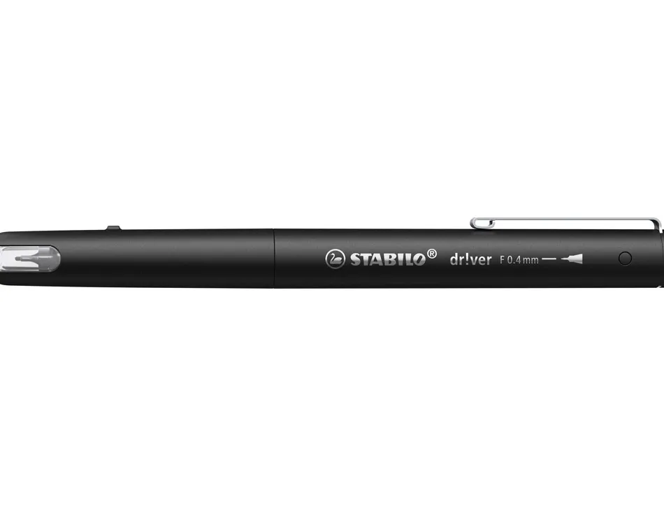 Stylo-feutre stabilo driver pointe fine trait 0,4mm encre noire