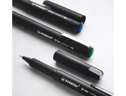 Stylo-feutre stabilo driver pointe fine trait 0,4mm encre bleue