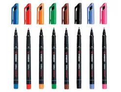 Stylo-feutre stabilo ohp pen permanent pointe fine 0.7mm encre indélébile multi-supports agrafe pochette 4 assortis