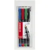 Stylo-feutre stabilo ohp pen permanent pointe fine 0.7mm encre indélébile multi-supports agrafe coloris bleu
