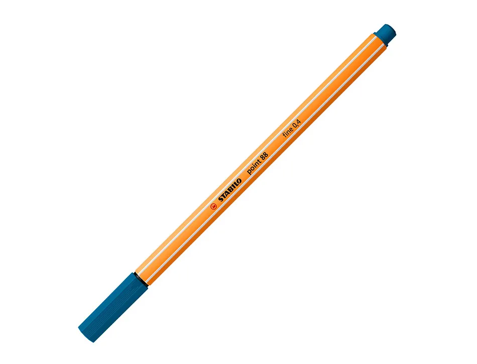 Stylo-feutre stabilo point 88 écriture fine 0.4mm 1000m pointe gainée métal corps hexagonal coloris turquoise
