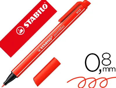 Stylo-feutre stabilo pointmax pointe moyenne nylon tracé 0.8mm ultra robuste coloris rouge