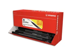 Stylo-feutre stabilo pointmax pointe moyenne nylon tracé 0.8mm ultra robuste coloris noir