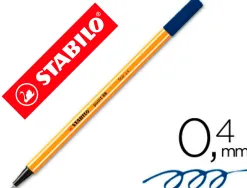 Stylo-feutre stabilo point 88 écriture fine 0.4mm 1000m pointe gainée métal corps hexagonal coloris bleu
