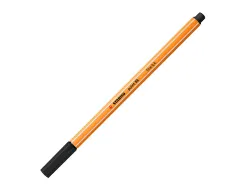 Stylo-feutre stabilo point 88 écriture fine 0.4mm 1000m pointe gainée métal corps hexagonal coloris noir