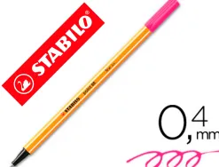 Stylo-feutre stabilo point 88 écriture fine 0.4mm 1000m pointe gainée métal corps hexagonal coloris rose