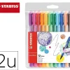 Stylo-feutre stabilo pointmax pointe moyenne ecriture 0,8mm coloris assortis pochette 12 unites