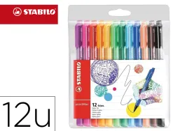 Stylo-feutre stabilo pointmax pointe moyenne ecriture 0,8mm coloris assortis pochette 12 unites