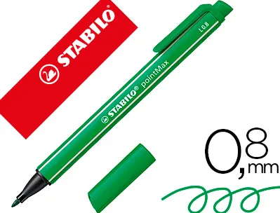 Stylo-feutre stabilo pointmax pointe moyenne nylon tracé 0.8mm ultra robuste coloris vert