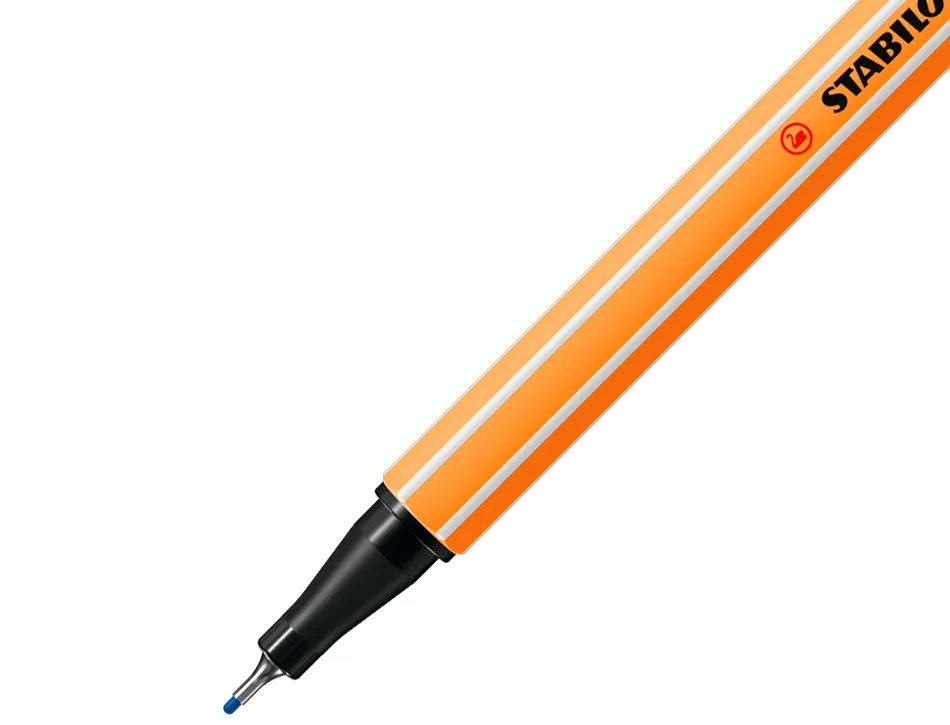 Stylo-feutre stabilo point 88 écriture fine 0.4mm 1000m pointe gainée métal pochette 10 coloris assortis