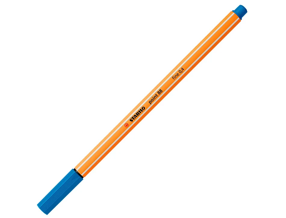 Stylo-feutre stabilo point 88 écriture fine 0.4mm 1000m pointe gainée métal pochette 10 coloris assortis