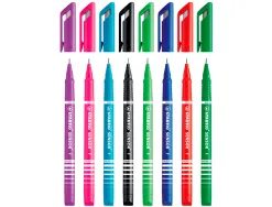 Stylo-feutre stabilo sensor pointe fine gainée métal amortisseur 1200m écriture tracé 0.3mm coloris noir