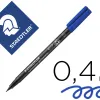 Stylo-feutre staedtler lumocolor permanent pointe extra fine multi-supports séchage immédiat résistant eau coloris bleu