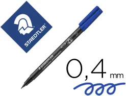 Stylo-feutre staedtler lumocolor permanent pointe extra fine multi-supports séchage immédiat résistant eau coloris bleu