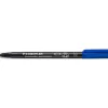 Stylo-feutre staedtler lumocolor permanent pointe moyenne multi-supports séchage immédiat résistant eau coloris bleu