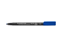 Stylo-feutre staedtler lumocolor permanent pointe moyenne multi-supports séchage immédiat résistant eau coloris bleu