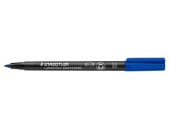 Stylo-feutre staedtler lumocolor permanent pointe moyenne multi-supports séchage immédiat résistant eau coloris bleu