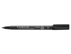Stylo-feutre staedtler lumocolor permanent pointe moyenne multi-supports séchage immédiat résistant eau coloris noir