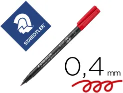 Stylo-feutre staedtler lumocolor permanent pointe extra fine multi-supports séchage immédiat résistant eau coloris rouge