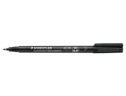 Stylo-feutre staedtler lumocolor permanent pointe fine 0.6mm multi-supports séchage immédiat résistant eau coloris noir