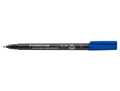 Stylo-feutre staedtler lumocolor permanent pointe fine 0.6mm multi-supports séchage immédiat résistant eau coloris bleu