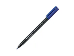 Stylo-feutre staedtler lumocolor permanent pointe fine 0.6mm multi-supports séchage immédiat résistant eau coloris bleu